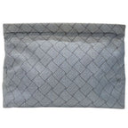 Bottega Veneta Clutch Bag Second Intrecciato Nylon Canvas Gray — view 2