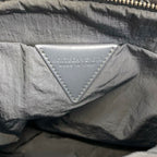 Bottega Veneta Clutch Bag Second Intrecciato Nylon Canvas Gray — view 9