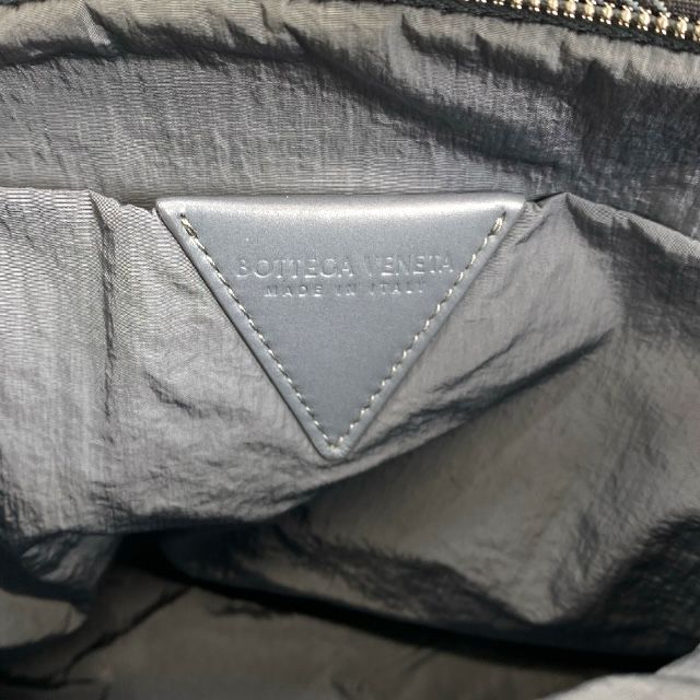 Bottega Veneta Clutch Bag Second Intrecciato Nylon Canvas Gray — view 9