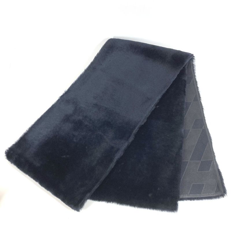 Hermes Scarf Leather Fur Black — view 3