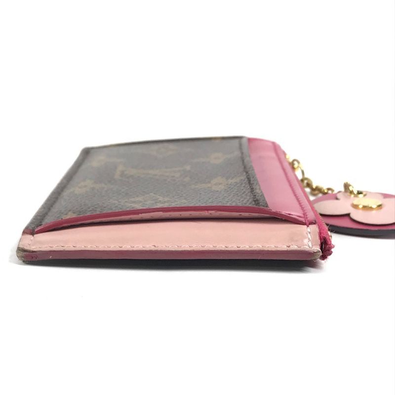 Louis Vuitton Coin Case Card Holder Zip Monogram Canvas Pink — view 4