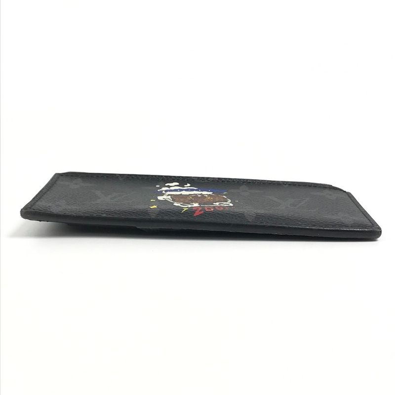 Louis Vuitton Coin Case Card Holder Monogram Eclipse Canvas Black — view 6