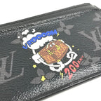 Louis Vuitton Coin Case Card Holder Monogram Eclipse Canvas Black — view 8