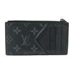 Louis Vuitton Coin Case Card Holder Monogram Eclipse Canvas Black — view 3