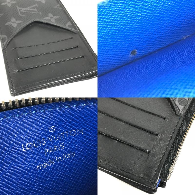 Louis Vuitton Coin Case Card Holder Monogram Eclipse Canvas Black — view 9