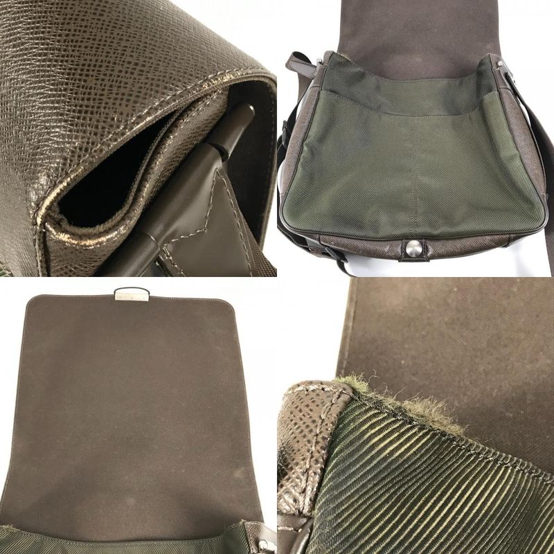 Louis Vuitton Shoulder Bag Victor Taiga Leather Grizzly Brown — view 8