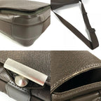 Louis Vuitton Shoulder Bag Victor Taiga Leather Grizzly Brown — view 7
