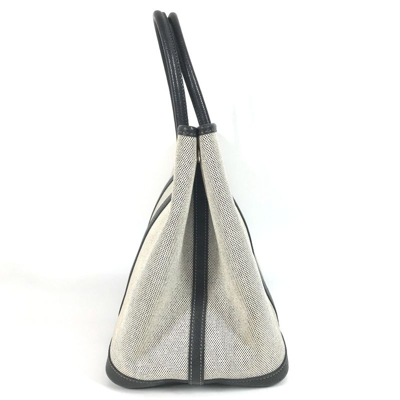 Hermes Tote Bag Garden Party PM Toile Ash Black — view 4