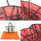Hermes Tote Bag Garden Party PM Toile Ash Black — view 9