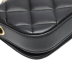 Chanel As2011 Lambskin Chain Shoulder Bag Quilted Black — view 7
