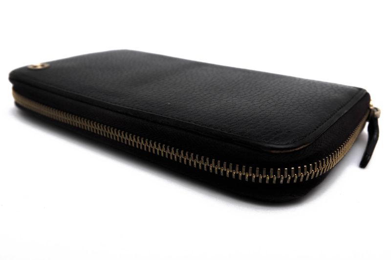Gucci Long Wallet Men Leather Black — view 8
