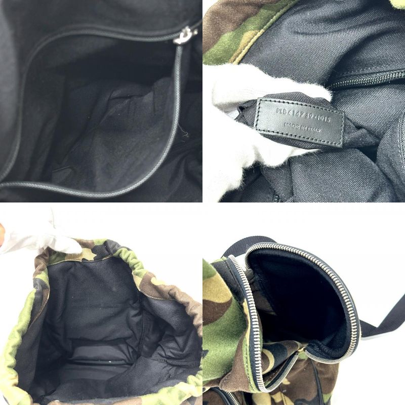 Saint Laurent Paris Backpack Multi Pockets Camouflage Canvas Leather — view 8