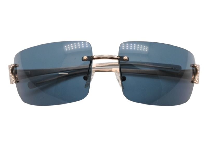 Celine Sunglasses Eyewear SC Triomphe Rhinestone Green Gold