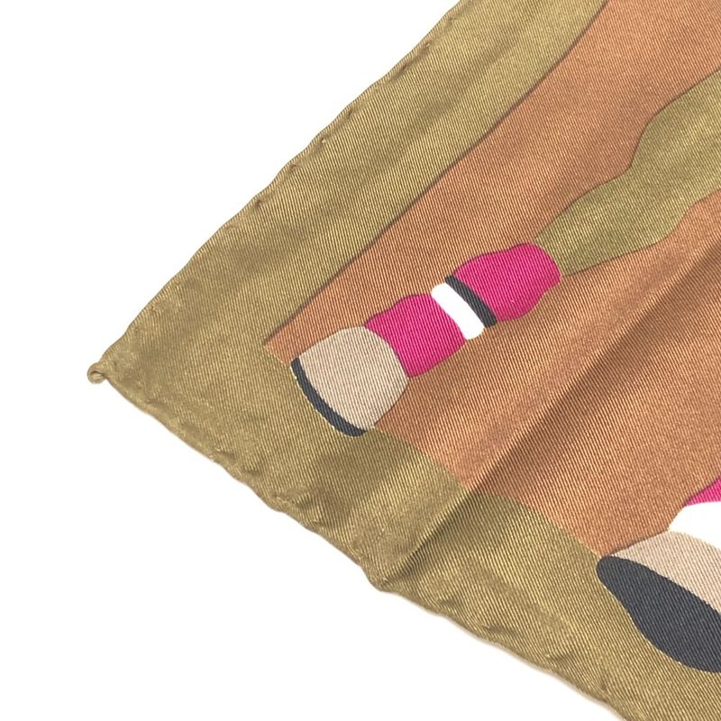 Gucci Scarf Jockey Motif Silk Brown — view 5