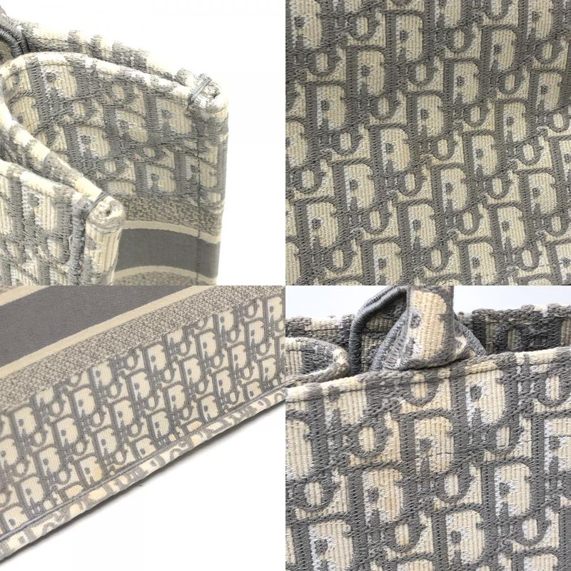 Dior Tote Bag Book Medium Canvas Gray — view 8