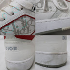 Dior Sneakers High Cut Trotter Pattern White Red Size — view 8