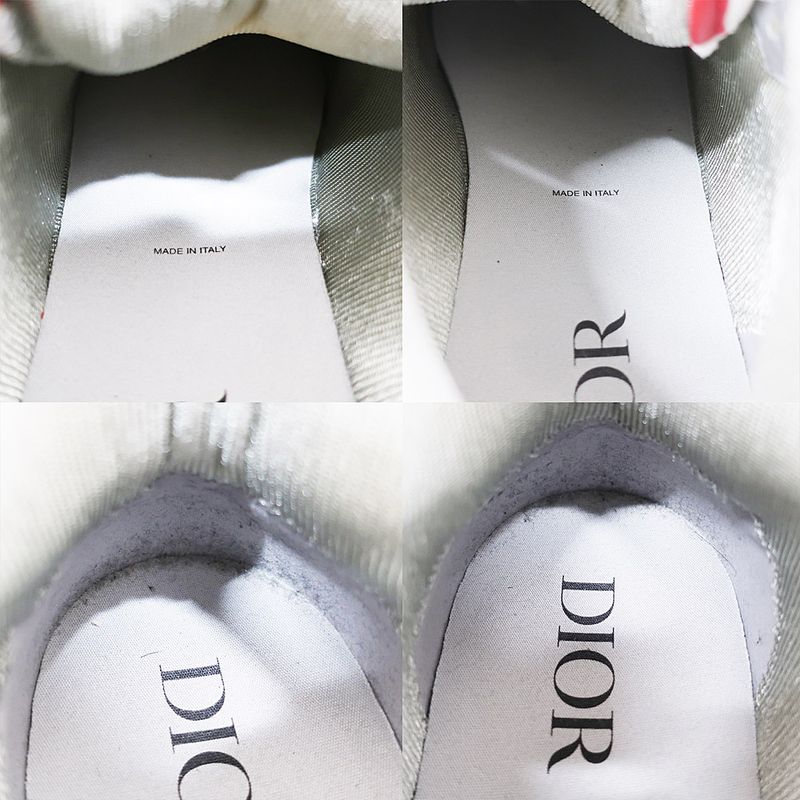 Dior Sneakers High Cut Trotter Pattern White Red Size — view 6