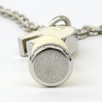 Hermes Necklace Cavalier Metal Silver SV White Accessories — view 6
