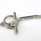 Hermes Necklace Cavalier Metal Silver SV White Accessories — view 8