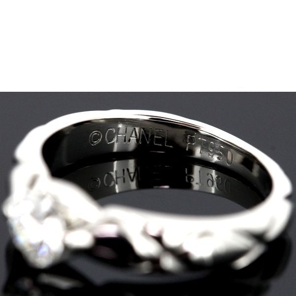 Chanel Quilted Diamond 030 CT F-Vvs 1 Ring Pt950 47 — view 4