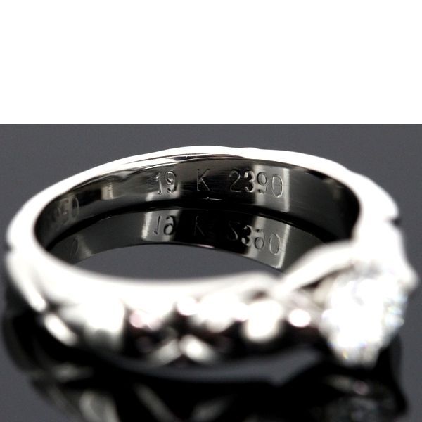 Chanel Quilted Diamond 030 CT F-Vvs 1 Ring Pt950 47 — view 5