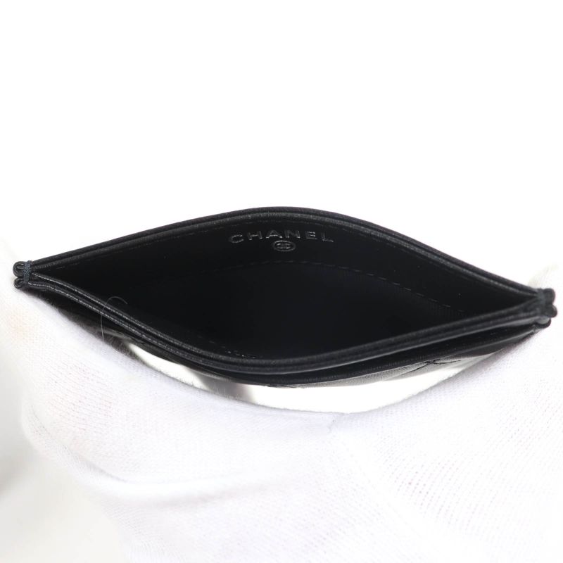 Chanel Ap4472 Lambskin Quilted Coco Mark Card Case Black Hardware — view 7