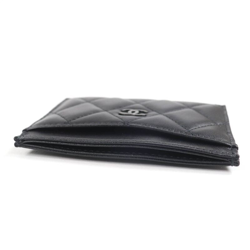 Chanel Ap4472 Lambskin Quilted Coco Mark Card Case Black Hardware — view 6