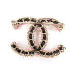 Chanel B23 B Brooch Gold Black Pink And Storage Bag — view 6