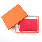 Hermes Neobain Zen Au Soleil PM Rose Anglia Logo Perforated Design Pouch — view 2