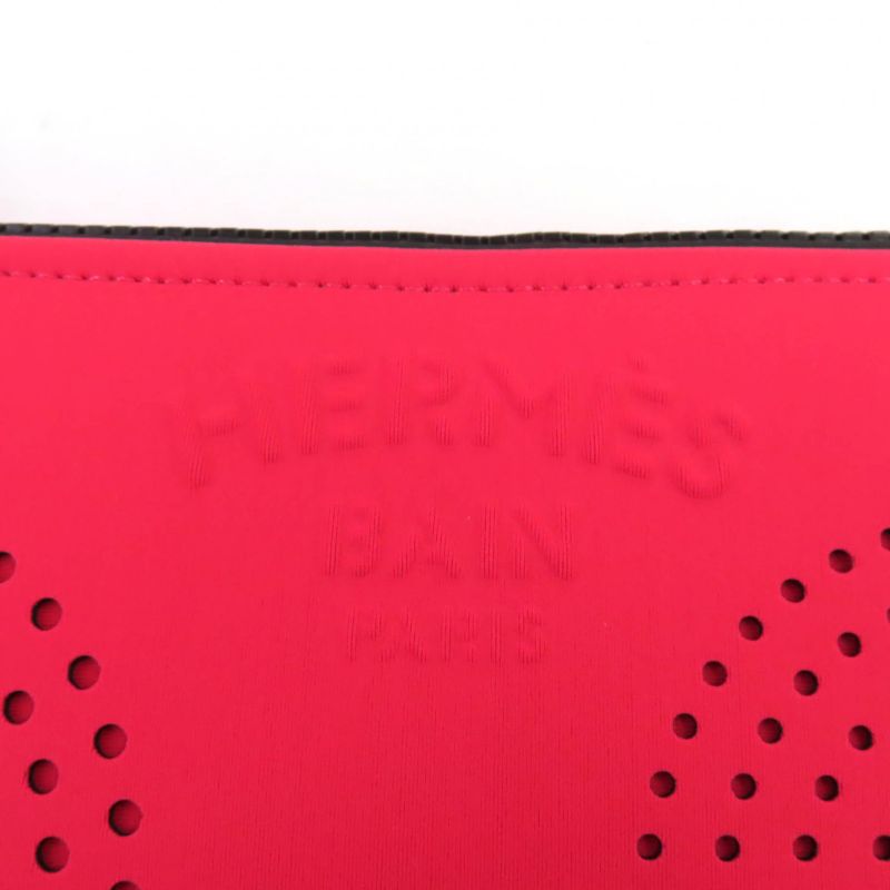 Hermes Neobain Zen Au Soleil PM Rose Anglia Logo Perforated Design Pouch — view 8