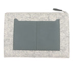 Hermes TOO DOO 29 Felt Vaux Epson Leather Silver Hardware Flat Pouch — view 3