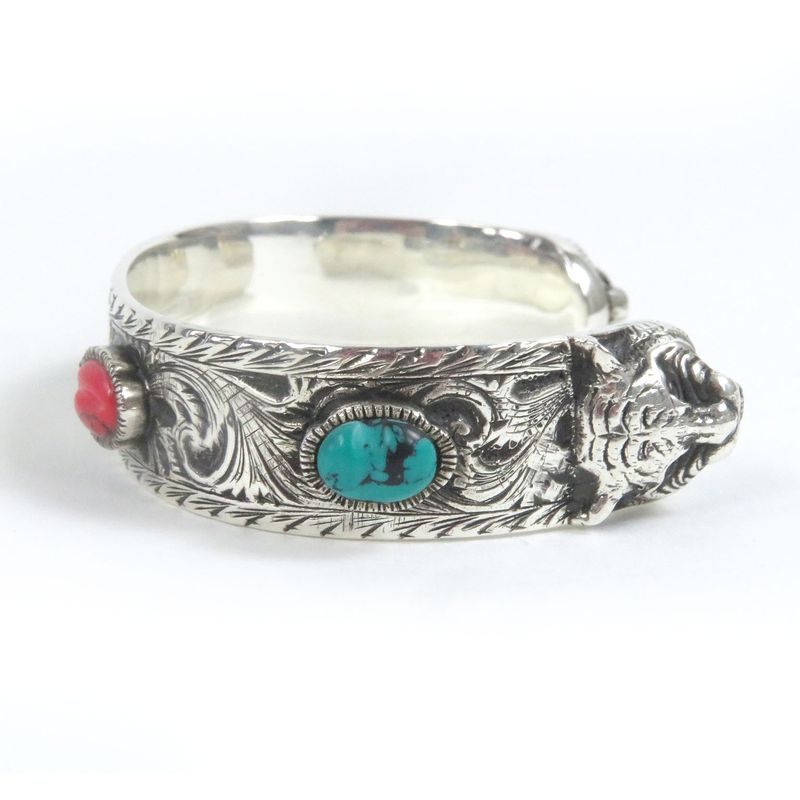 Gucci cat Head AG 925 Arabesque Double G Le Marche Des Merveilles Bangle — view 4