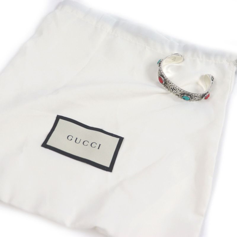 Gucci cat Head AG 925 Arabesque Double G Le Marche Des Merveilles Bangle — view 3