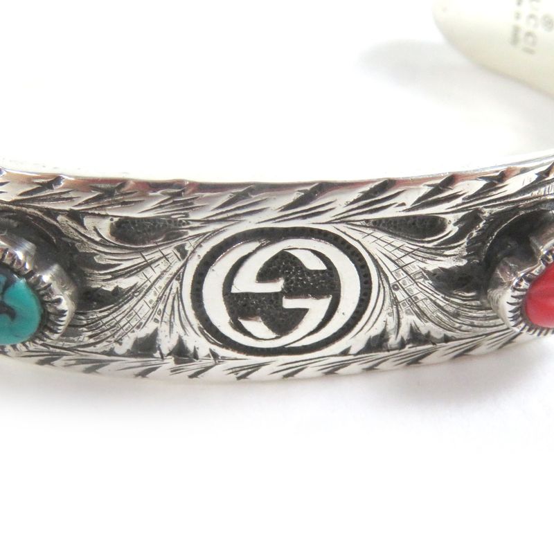 Gucci cat Head AG 925 Arabesque Double G Le Marche Des Merveilles Bangle — view 7