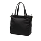 Prada Triangle Logo Plate Shoulder Bag 2-Way 1 Bg308 Black Nylon Leather — view 2