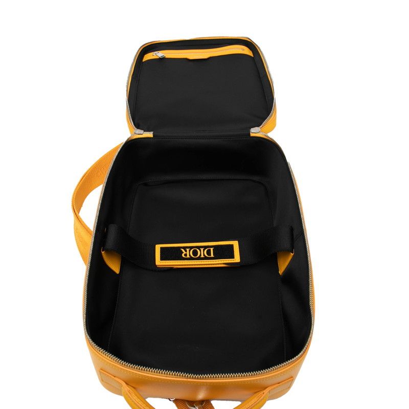 Dior Oblique World Tour Body Bag Sling Yellow Leather — view 4