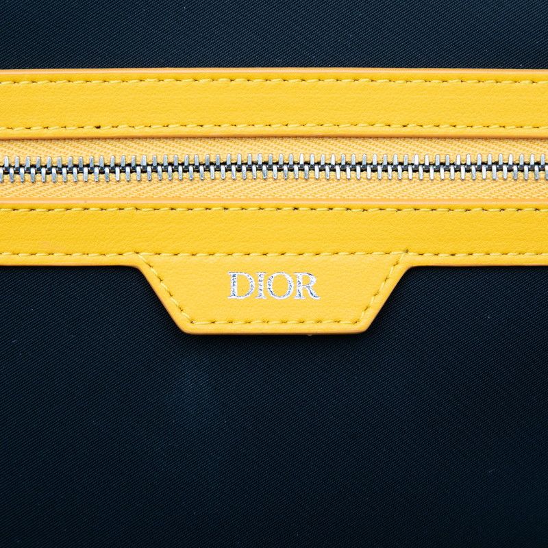 Dior Oblique World Tour Body Bag Sling Yellow Leather — view 6