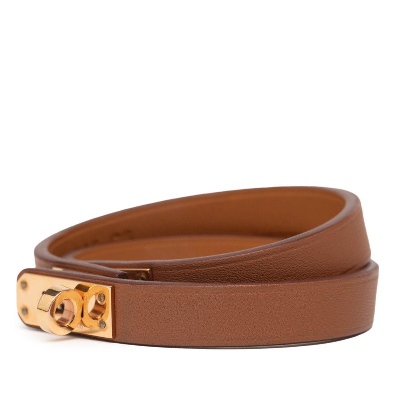 Hermes Mini Kelly Dubreuil Brown Gold Hardware Vorswith Belt — view 3