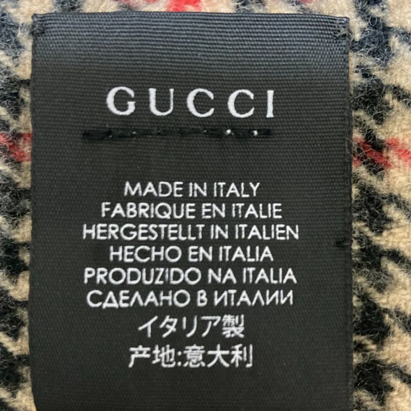 Gucci Cashmere Blend Wool Check Scarf Multicolor — view 5