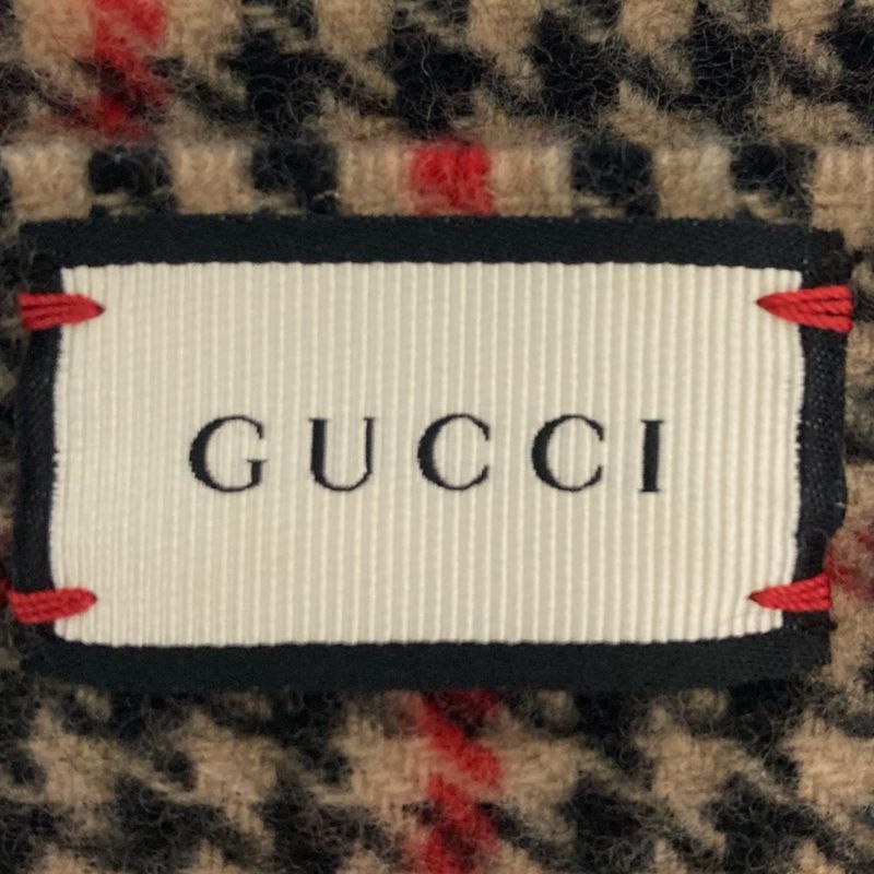 Gucci Cashmere Blend Wool Check Scarf Multicolor — view 4