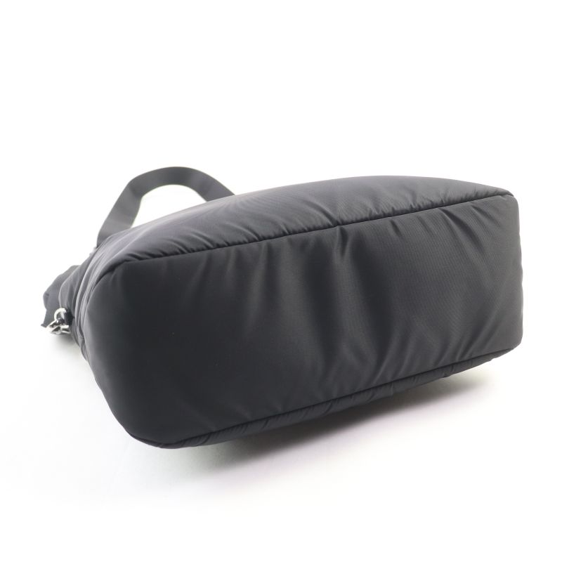 Prada 1 Bg867 re-nylon With Pouch And Shoulder Triangle Logo Leather Use 2-Way — view 3