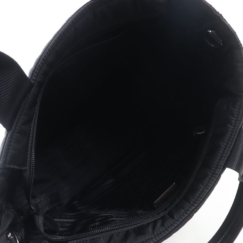 Prada 1 Bg867 re-nylon With Pouch And Shoulder Triangle Logo Leather Use 2-Way — view 4