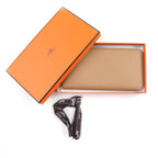 Hermes Azap Long Silk Quin Chai Vaux Epson Round Zip Wallet — view 2