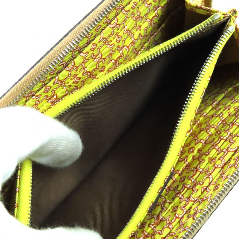 Hermes Azap Long Silk Quin Chai Vaux Epson Round Zip Wallet — view 6