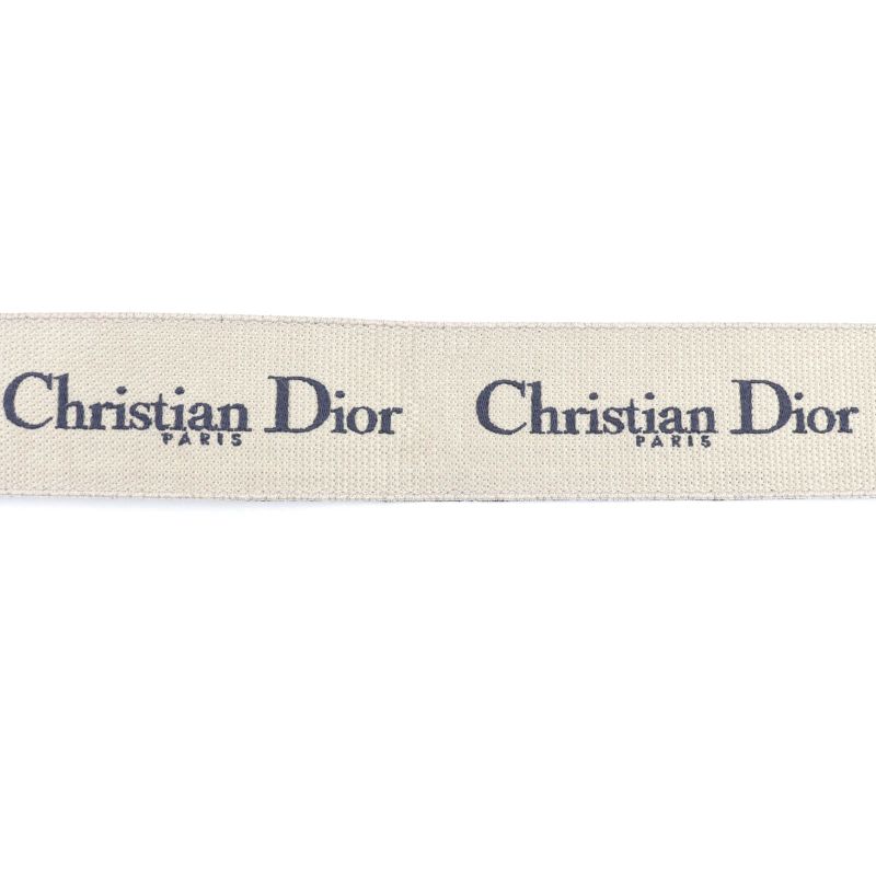 Christian Dior Canvas Logo Embroidery Leather Combi Belt — view 9