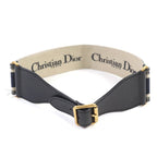 Christian Dior Canvas Logo Embroidery Leather Combi Belt — view 4