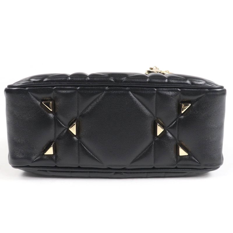 Christian Dior Cannage Lady 95.22 Mini Lambskin 2-Way Shoulder Bag Black — view 4