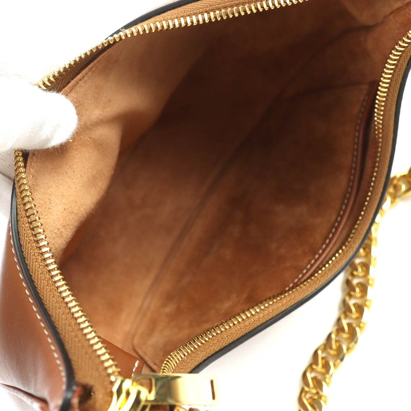 Celine 19958 Medium AVA Chain Leather Shoulder Bag Hobo — view 9