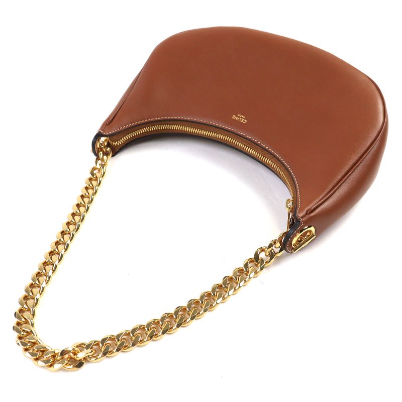 Celine 19958 Medium AVA Chain Leather Shoulder Bag Hobo — view 4