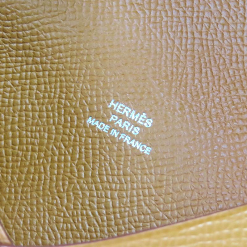 Hermes Calvi Vaux Epson Gold Silver Hardware Card Case Business Holder — view 8